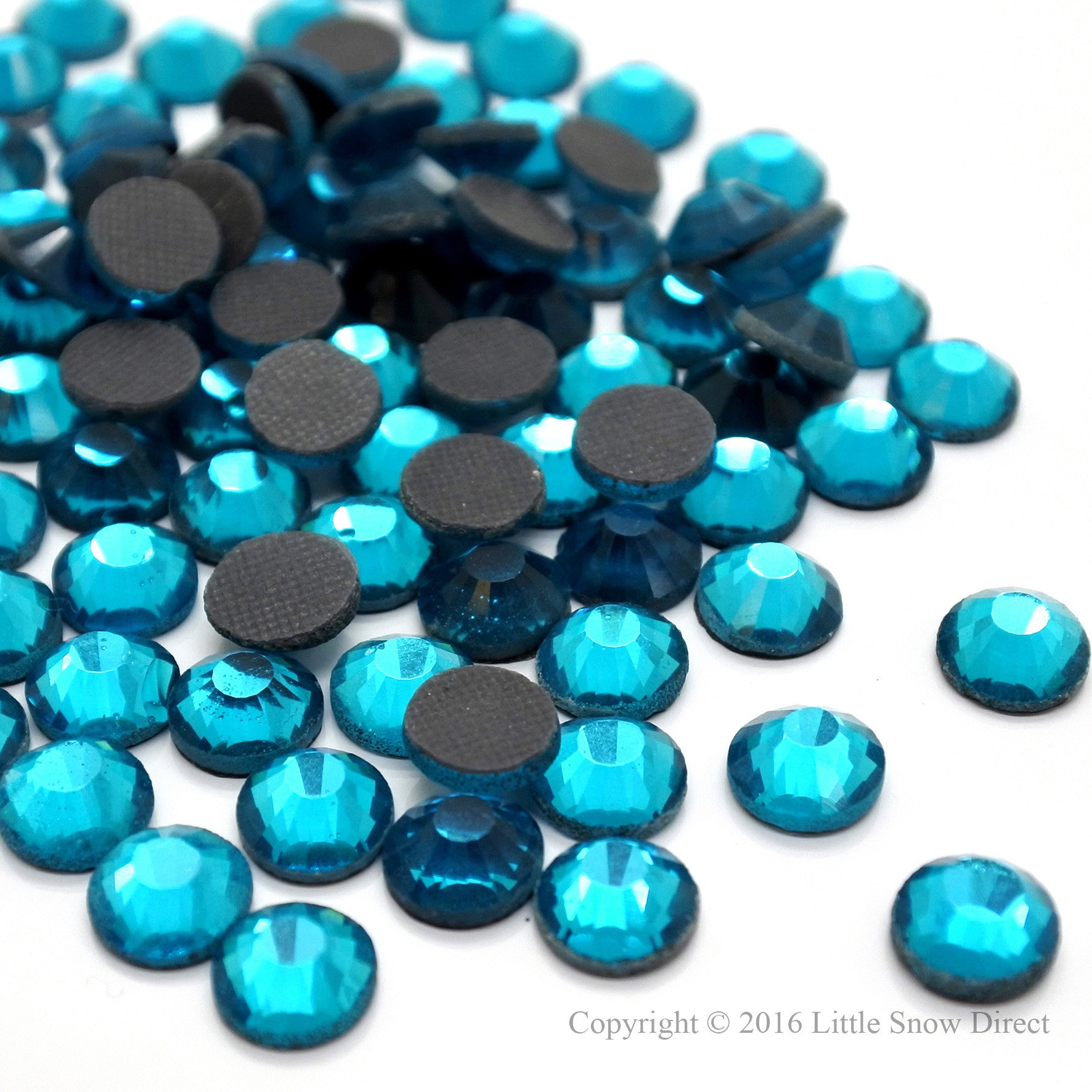 Teal Hot Fix Crystal Iron On Rhinestones Gems