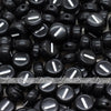 Black Letter Alphabet Coin Beads (100 pcs)