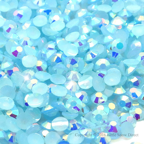 Aqua Jelly Rhinestone Flat Back Diamante Gems - 1000 pcs