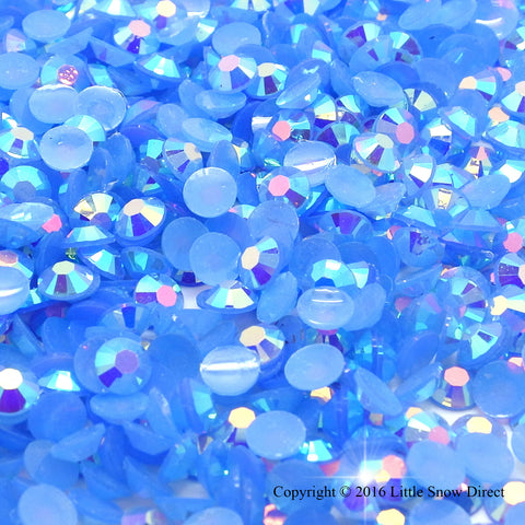 French Blue Jelly Rhinestone Flat Back Diamante Gems - 1000 pcs