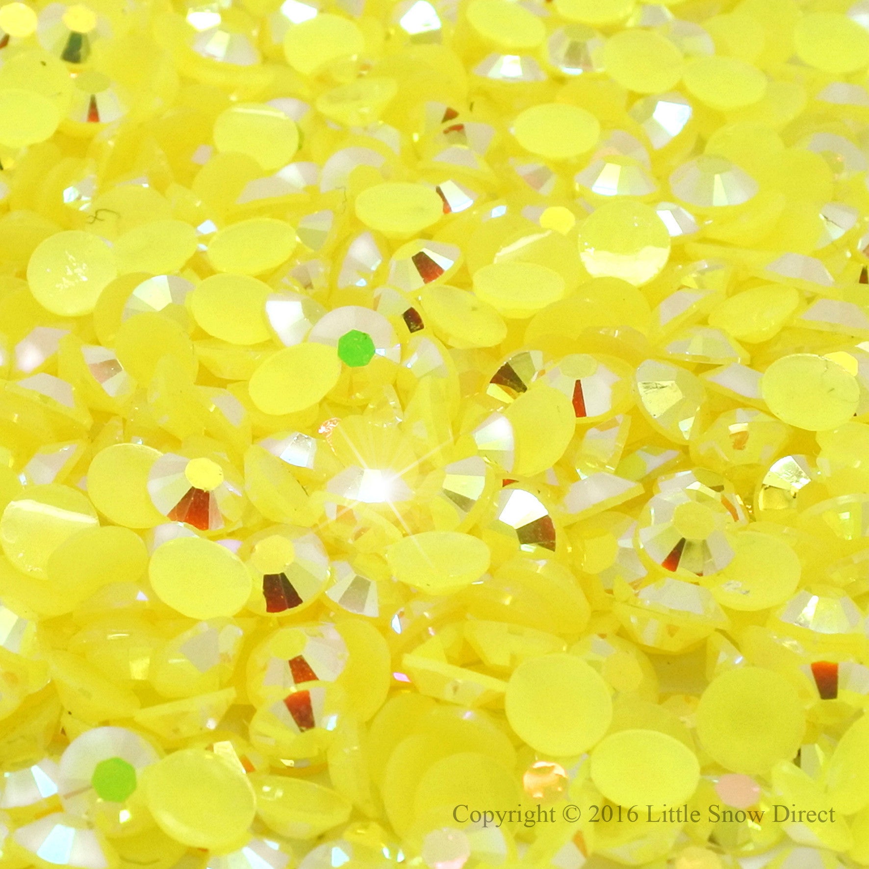 Lemon Jelly Rhinestone Flat Back Diamante Gems - 1000 pcs