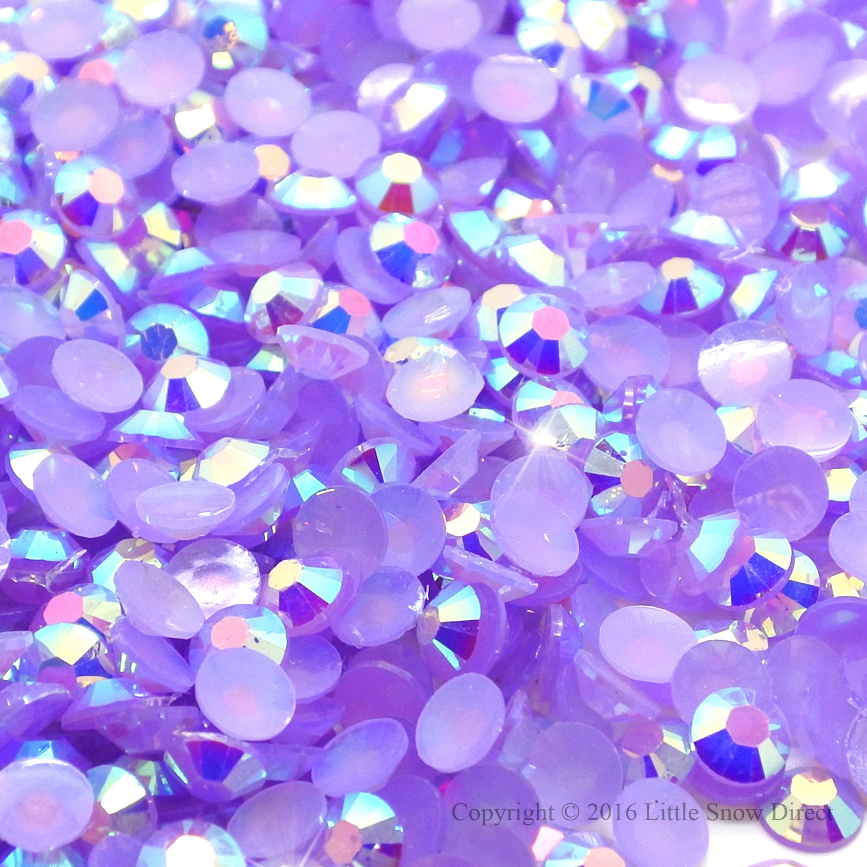 Lilac Jelly Rhinestone Flat Back Diamante Gems - 1000 pcs