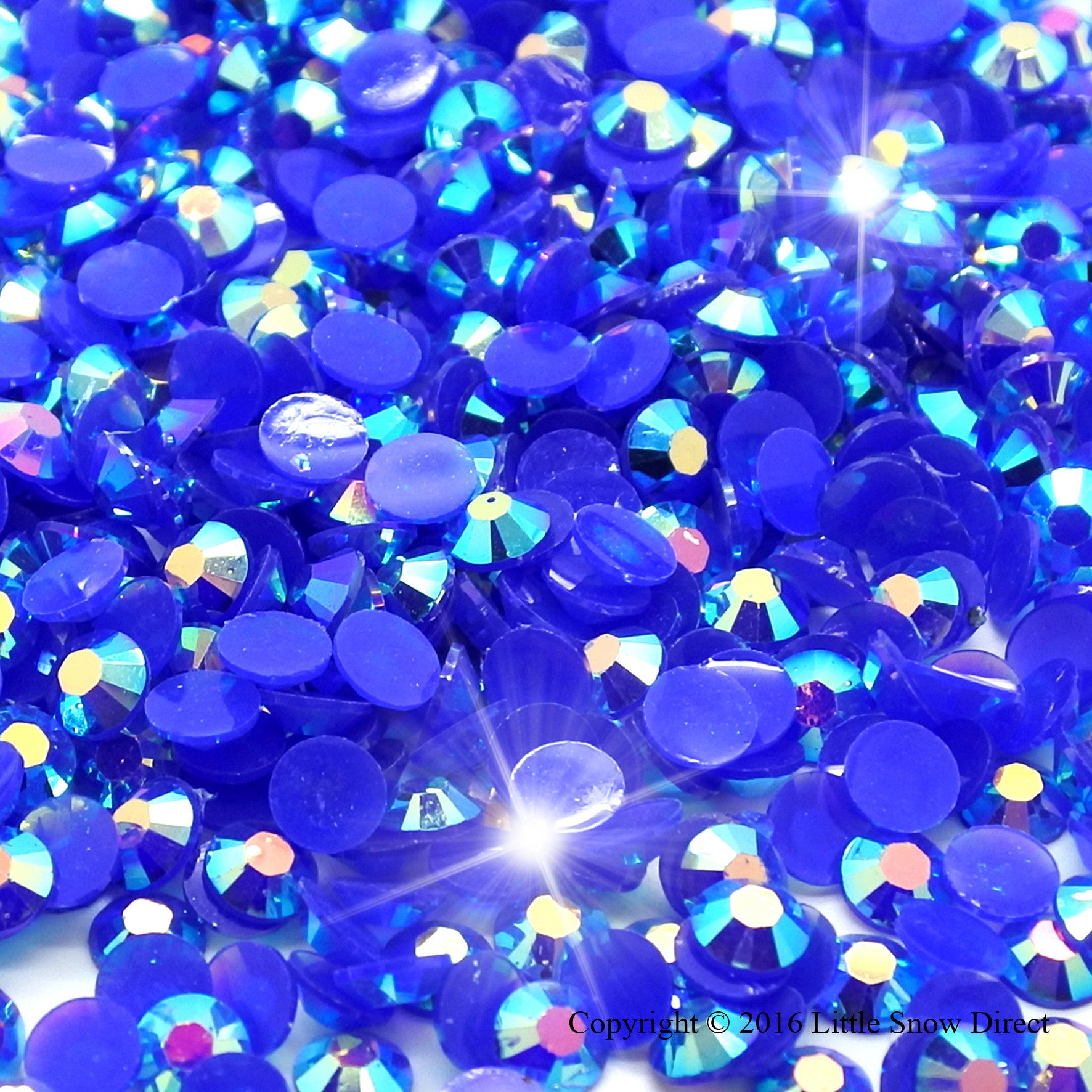 Royal Blue Jelly Rhinestone Flat Back Diamante Gems - 1000 pcs