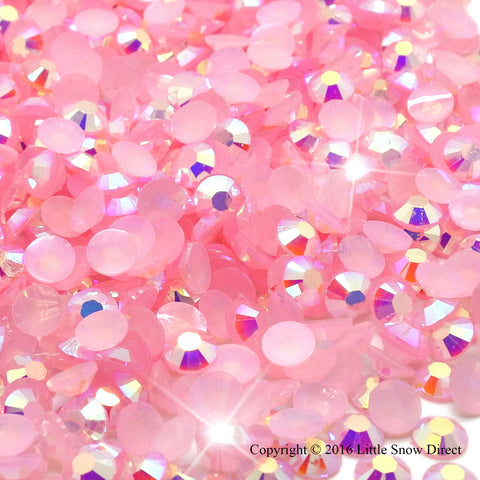 Rose Pink Jelly Rhinestone Flat Back Diamante Gems - 1000 pcs