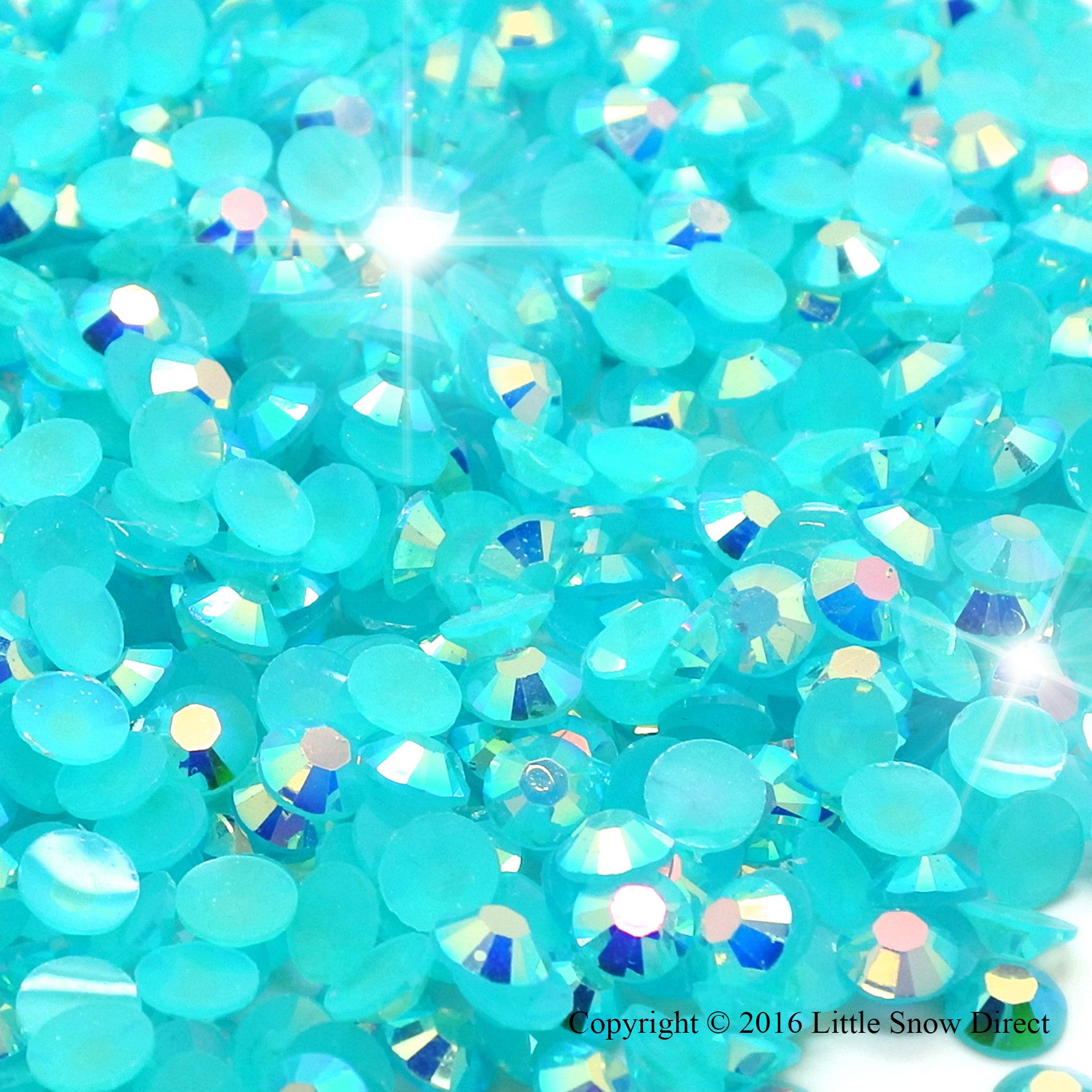Teal Jelly Rhinestone Flat Back Diamante Gems - 1000 pcs