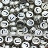 Vintage Silver Letter Alphabet Coin Beads (100 pcs)