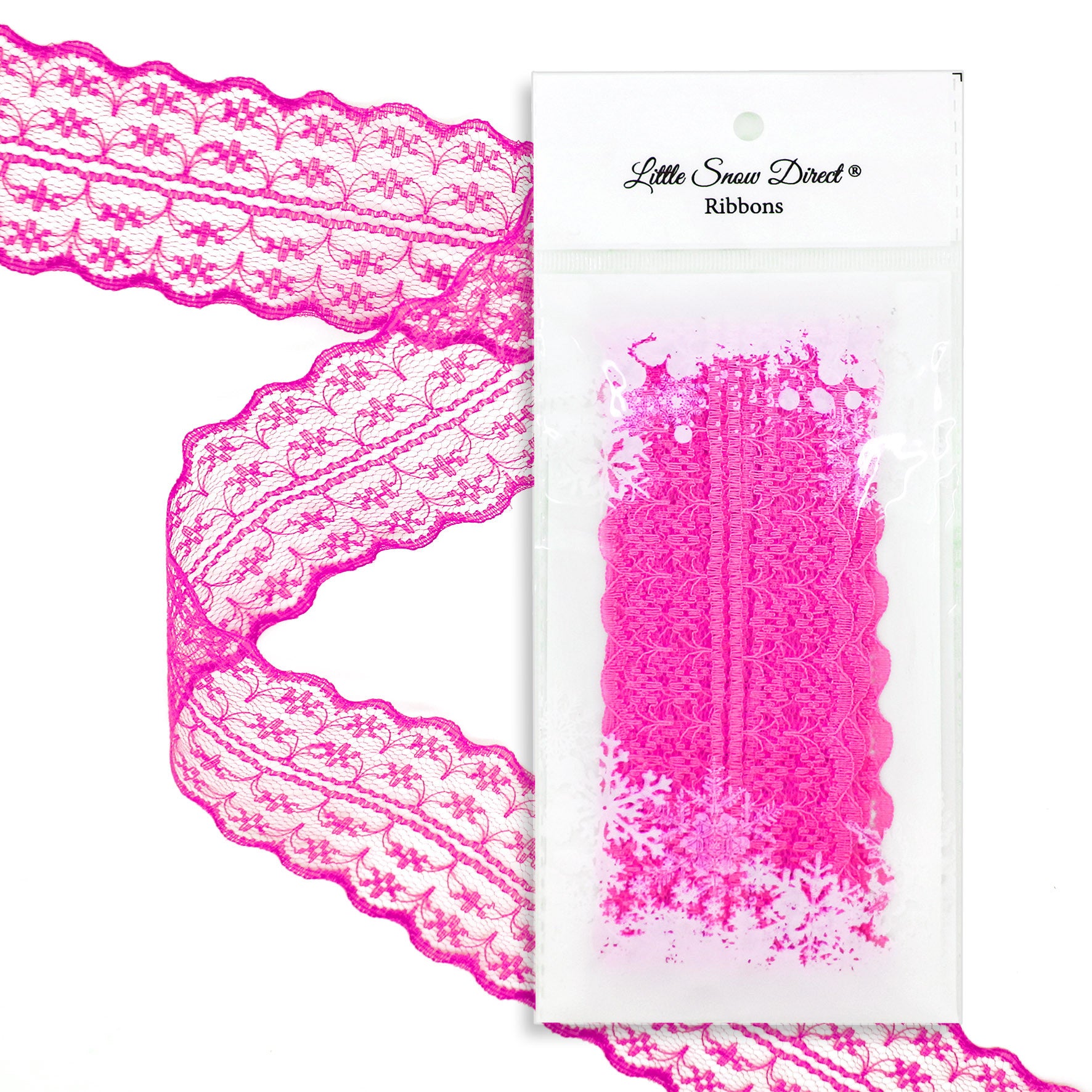 Cerise 47mm Vintage Style Lace