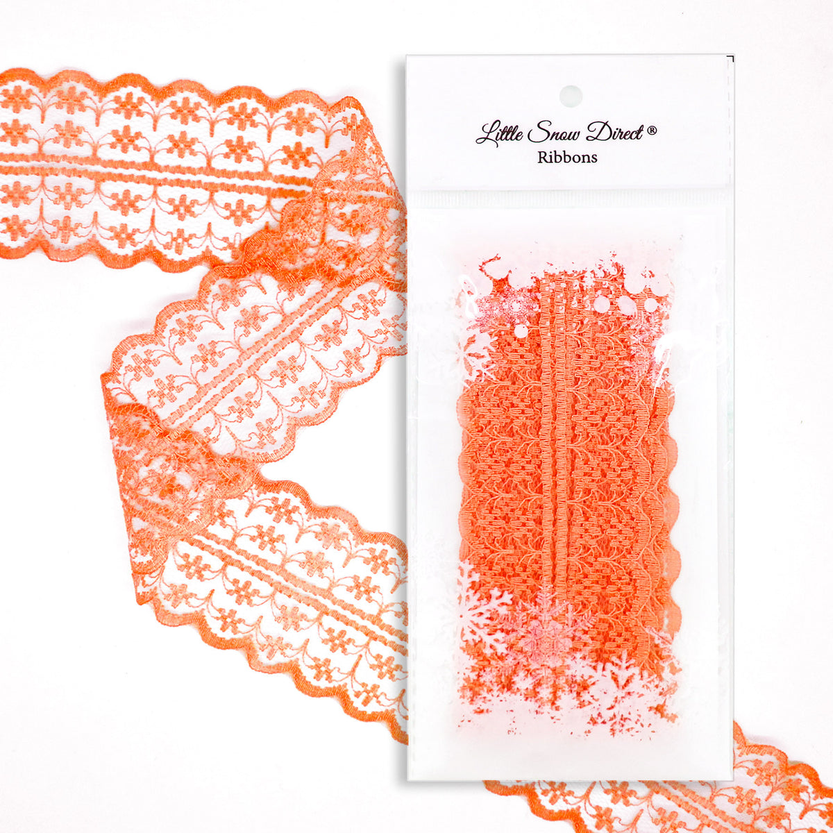 Orange 47mm Vintage Style Lace
