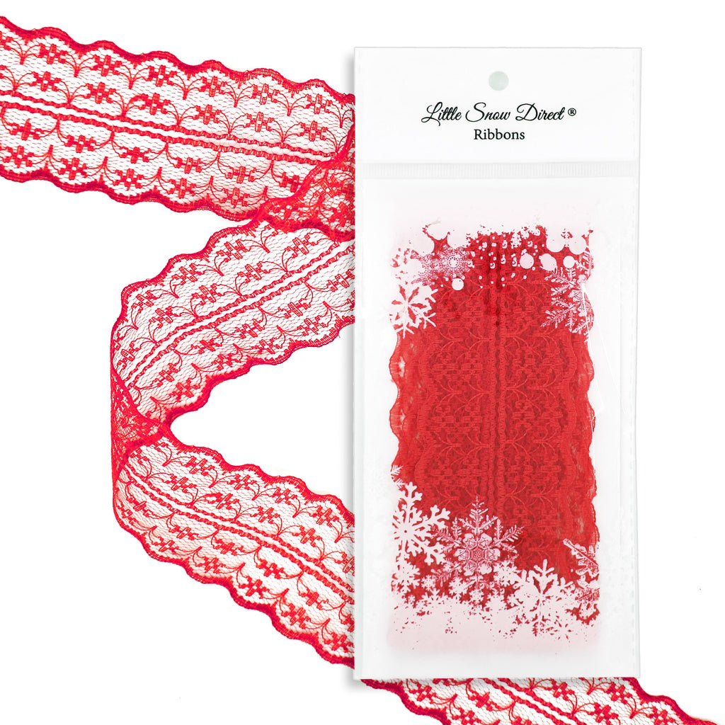 Red 47mm Vintage Style Lace