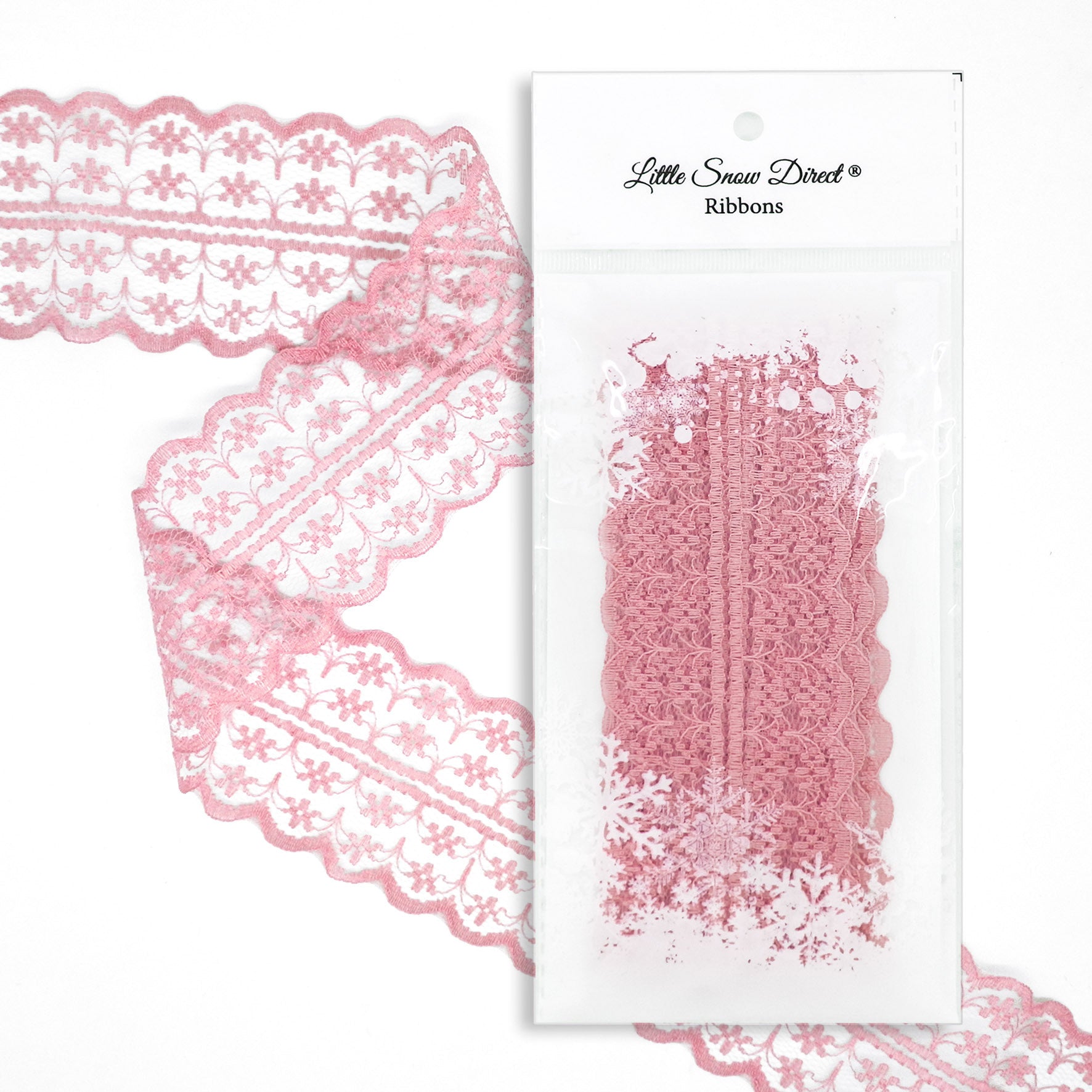 Rosy Mauve 47mm Vintage Style Lace