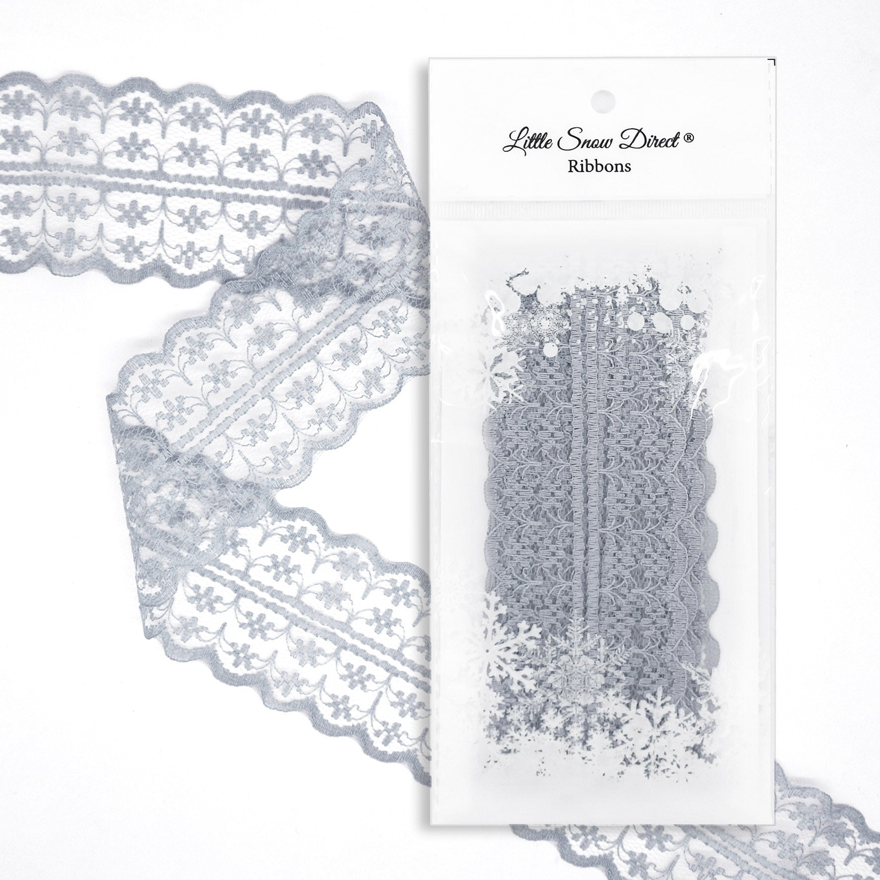 Silver Grey 47mm Vintage Style Lace