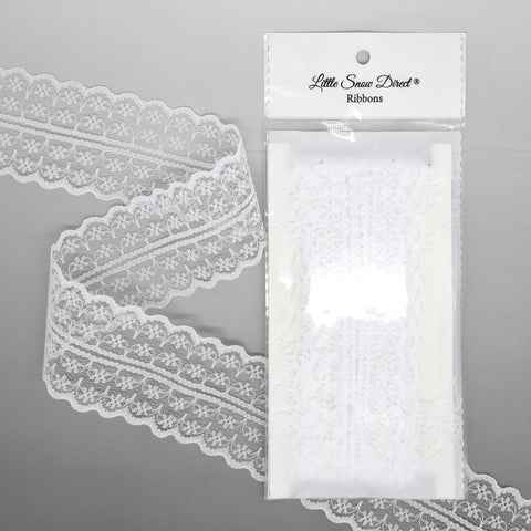 White 47mm Vintage Style Lace