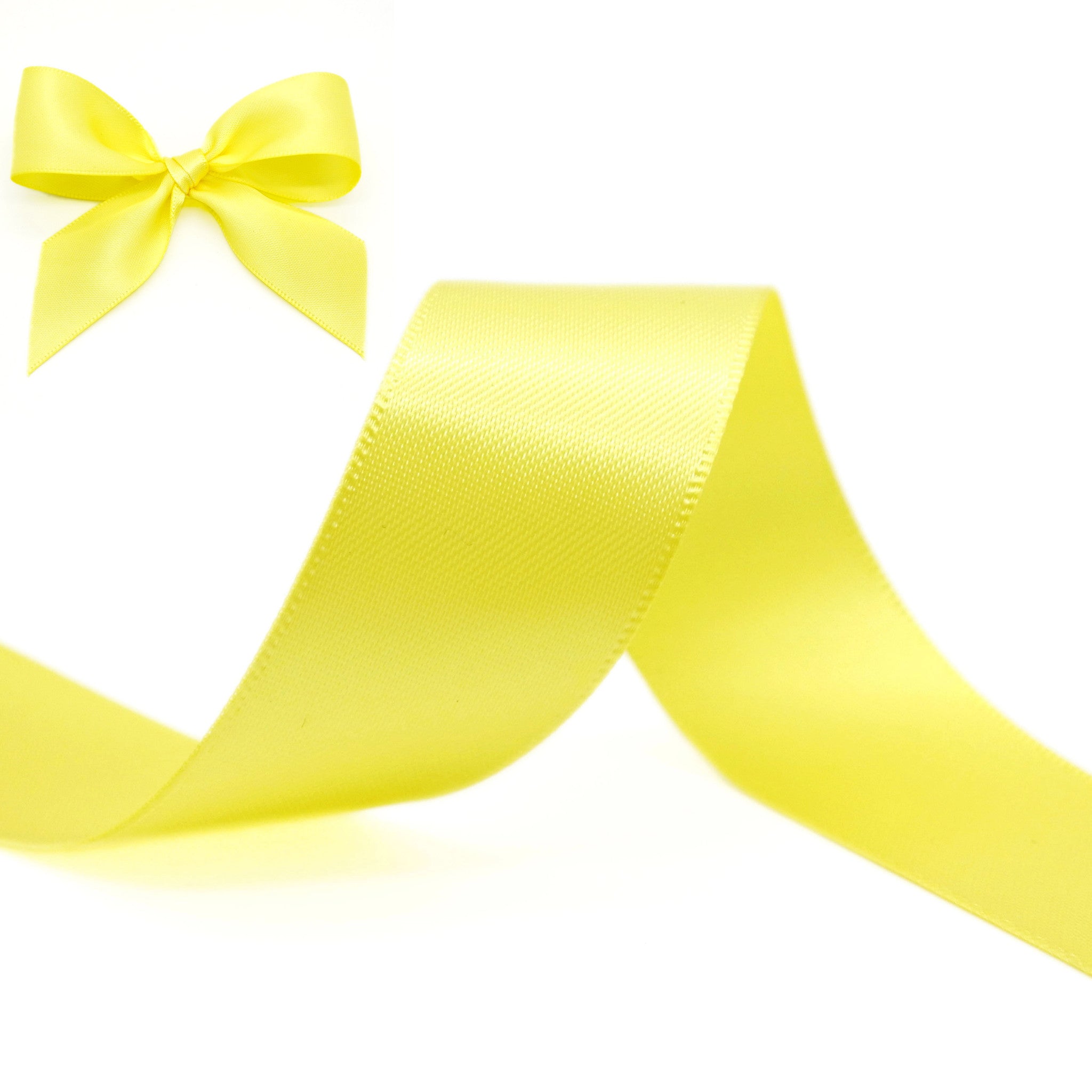 Lemon Double Sided Satin Ribbon