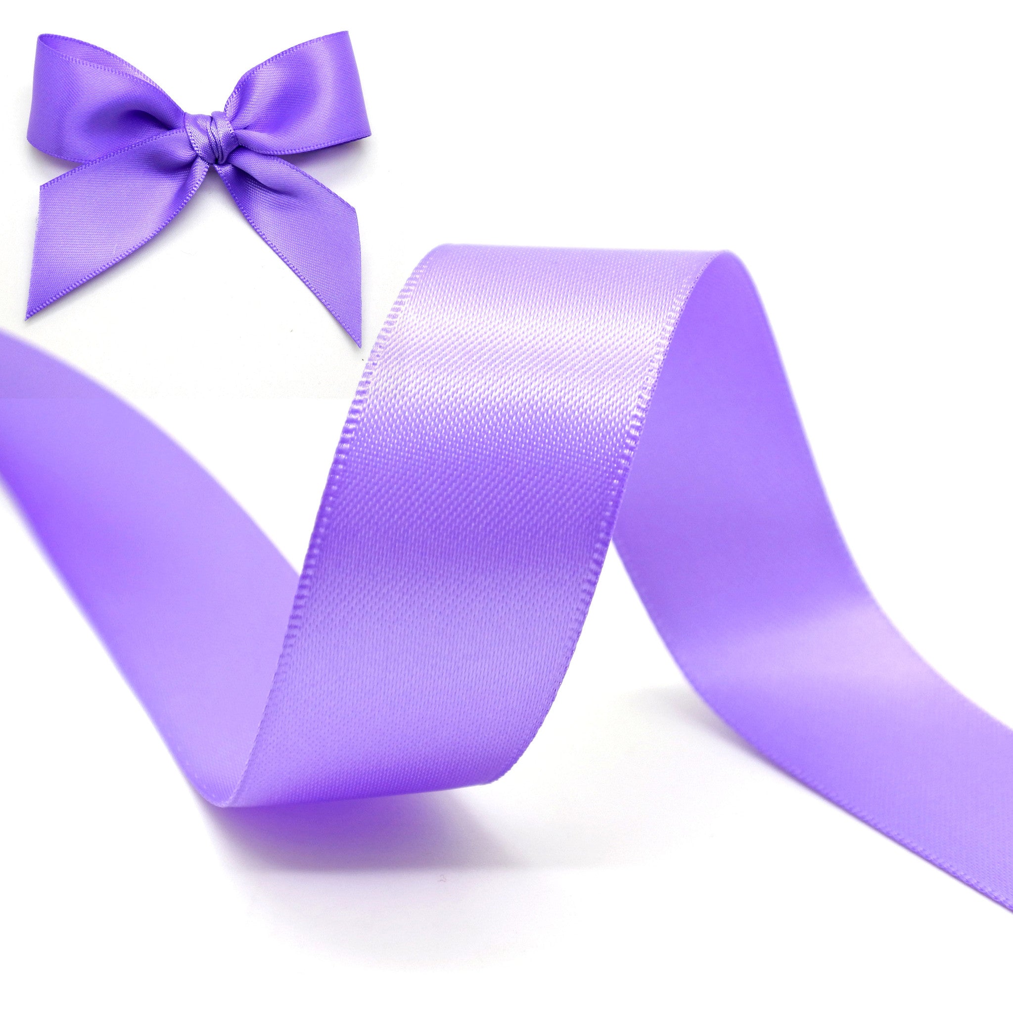 Lilac Double Sided Satin Ribbon