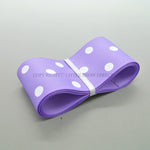 Lilac 38mm Polka Dot Grosgrain Ribbon