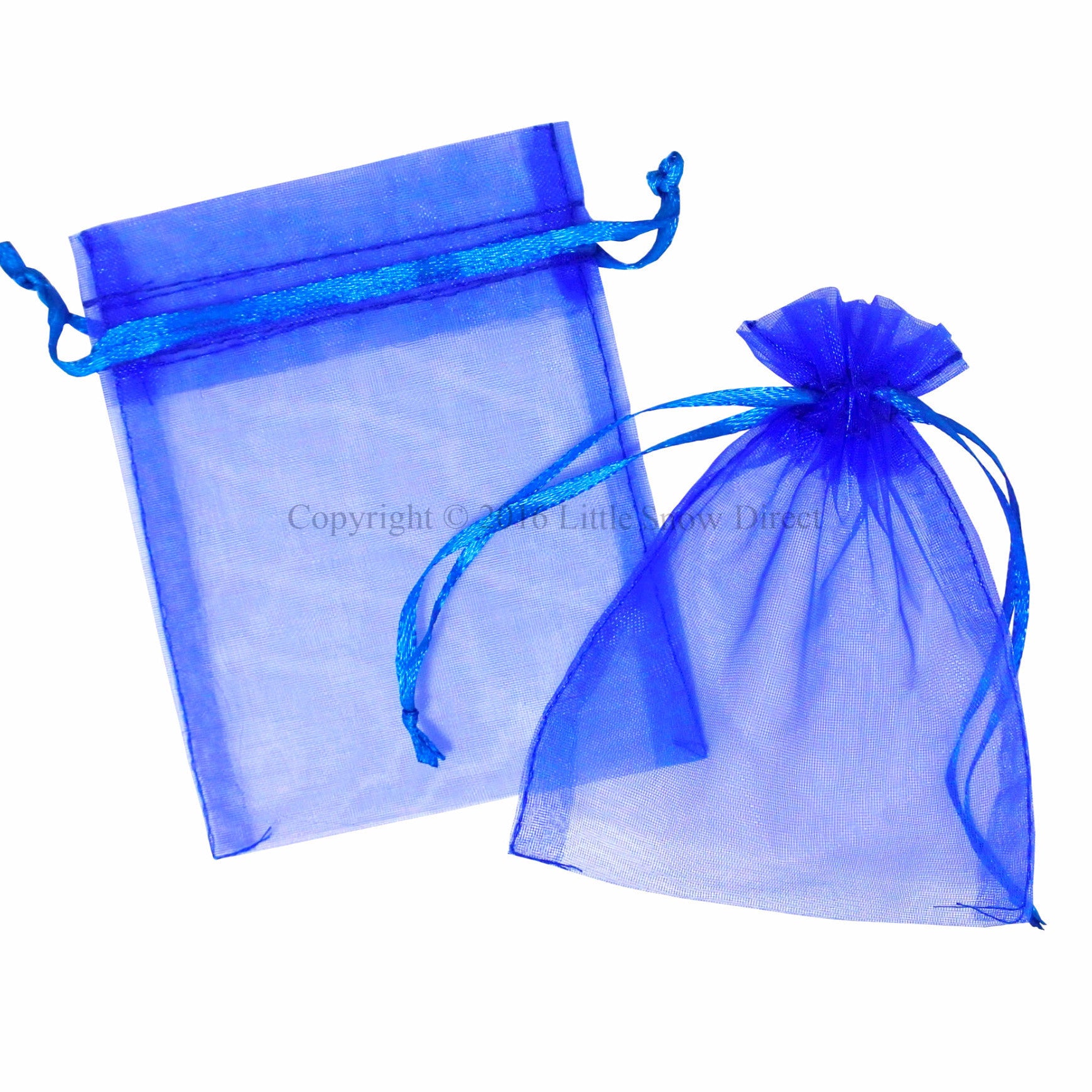 Royal Blue Organza Favour Bags - Pack of 10