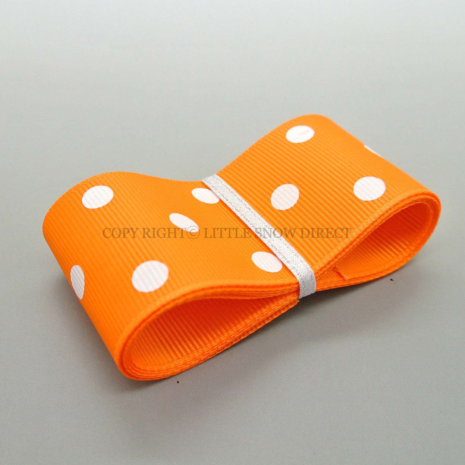 Orange 38mm Polka Dot Grosgrain Ribbon
