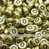 Vintage Gold Letter Alphabet Coin Beads (100 pcs)