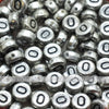 Vintage Silver Letter Alphabet Coin Beads (100 pcs)