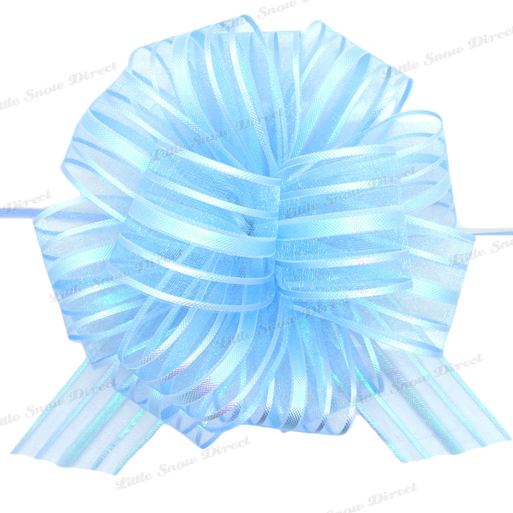 Baby Blue Organza Ribbon Pull Bow