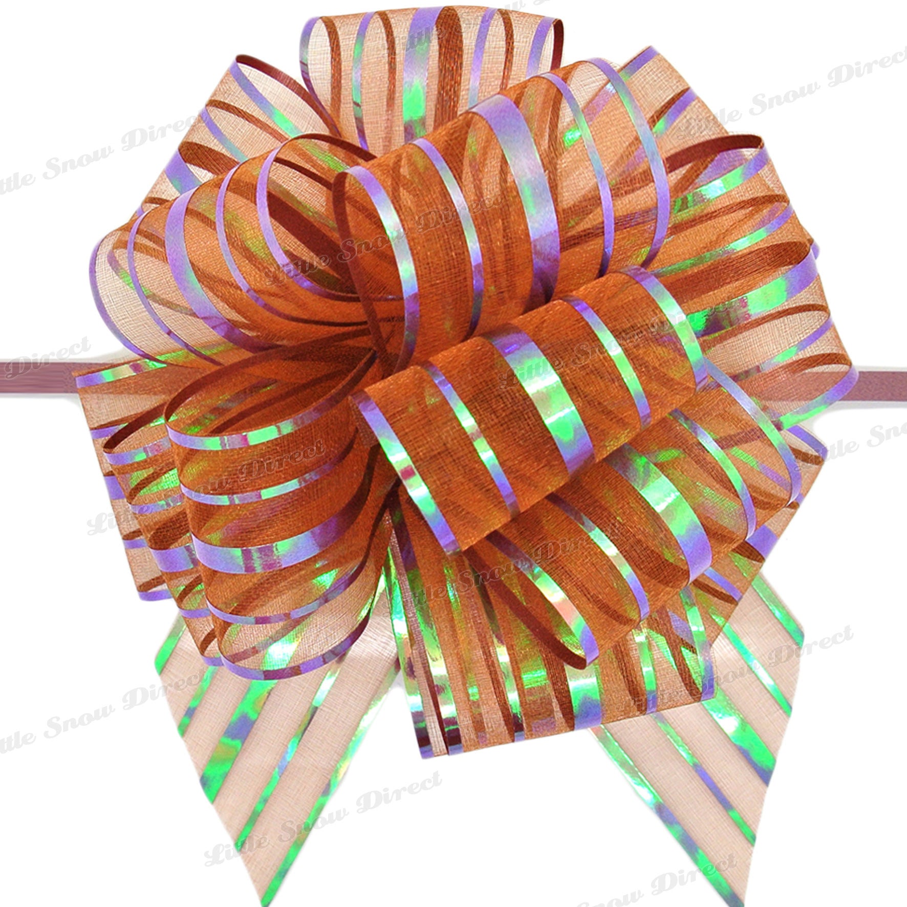 Chocolate Brown Organza Ribbon Pull Bow