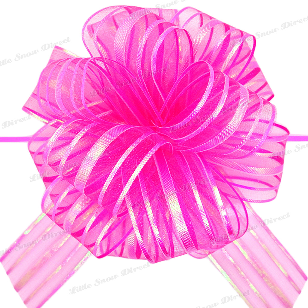 Cerise Pink Organza Ribbon Pull Bow