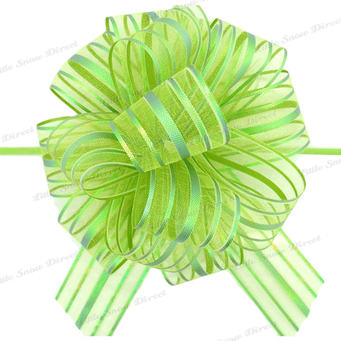 Apple Green Organza Ribbon Pull Bow