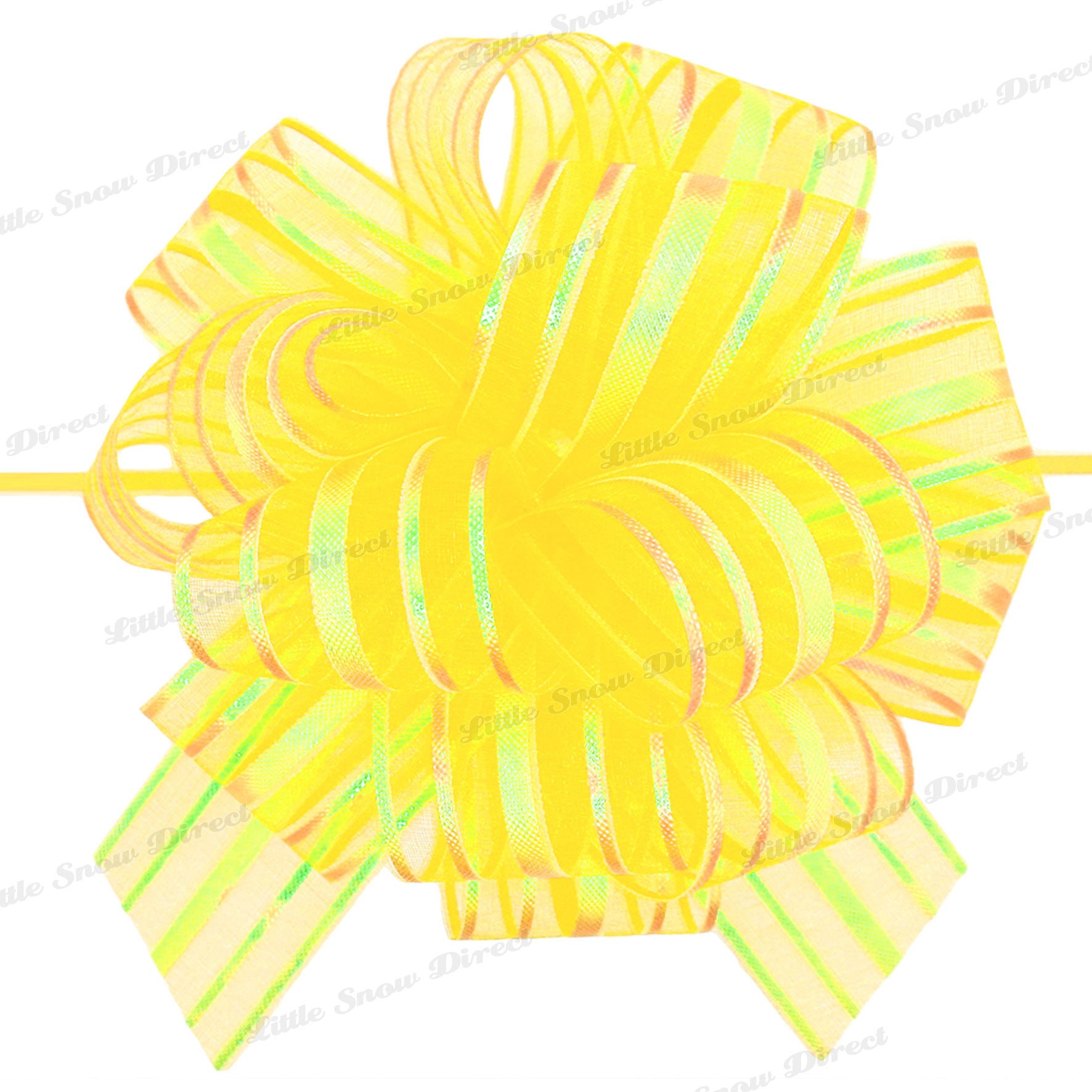 Lemon Organza Ribbon Pull Bow