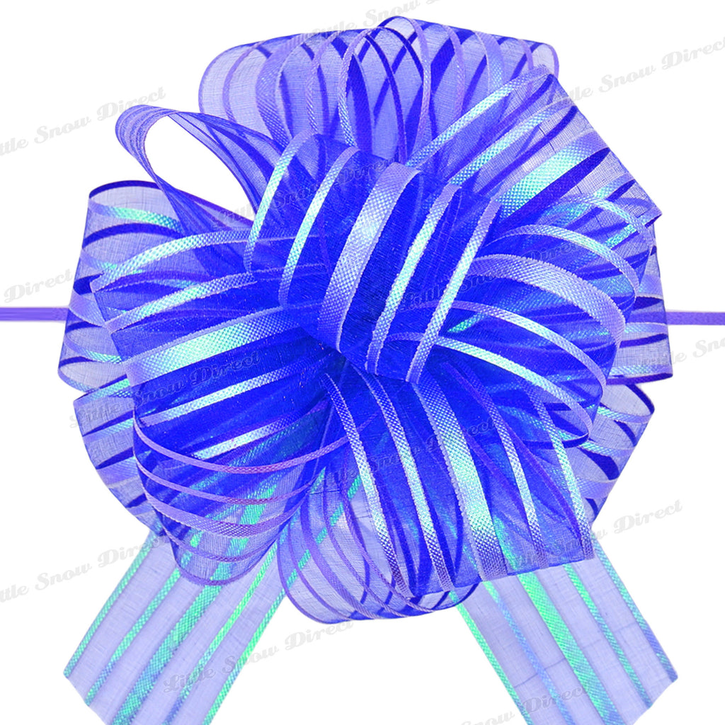 Royal Blue Organza Ribbon Pull Bow