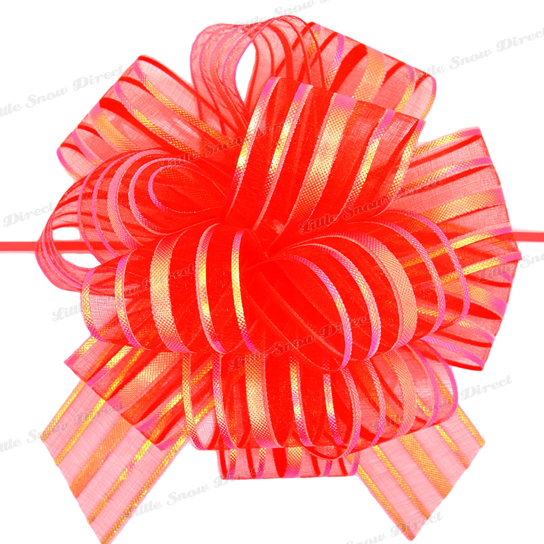 Red Organza Ribbon Pull Bow