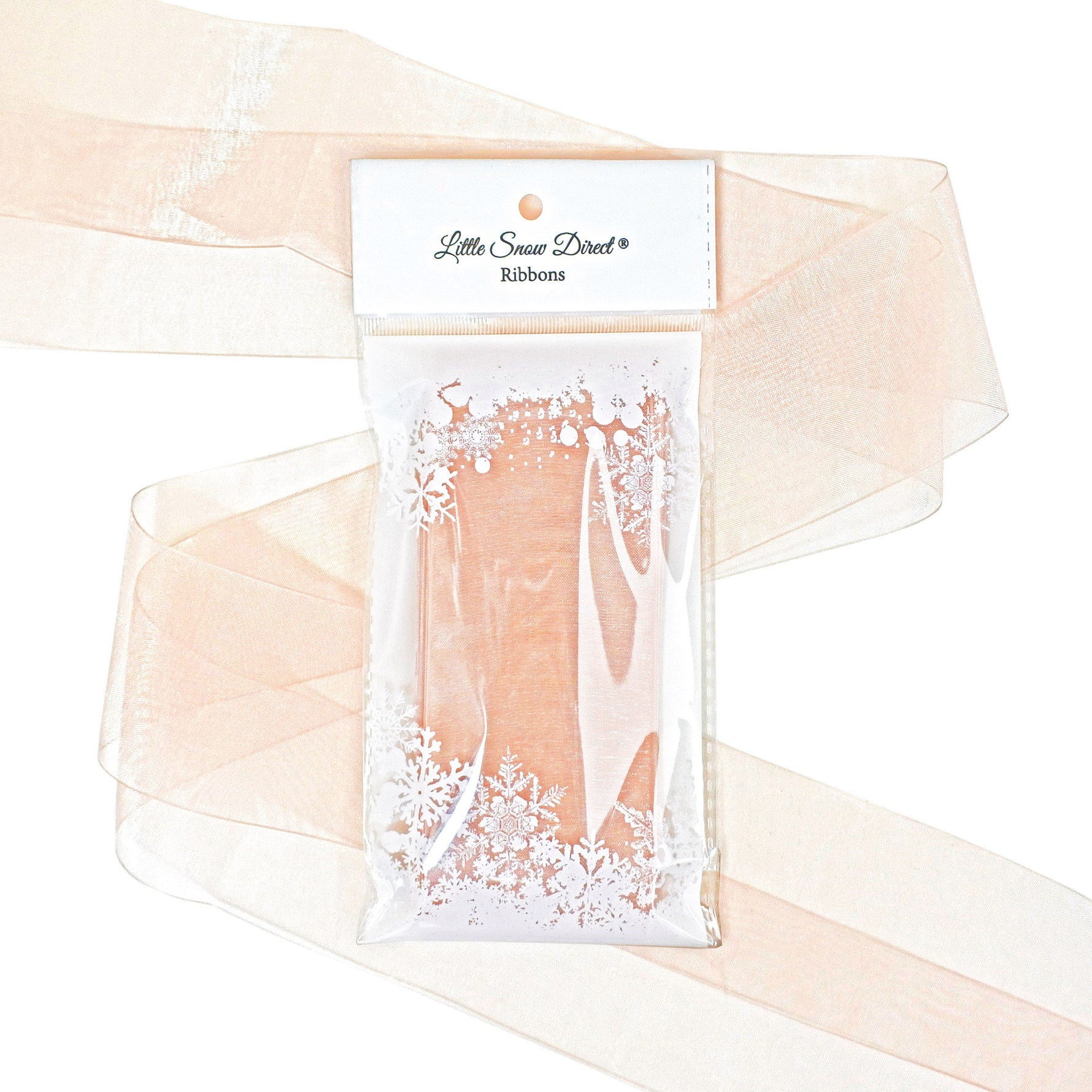 Petal Peach Organza Sheer Ribbon