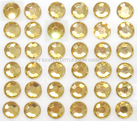 Pale Gold Self-Adhesive Stick On Rhinestone Gems (200pcs)