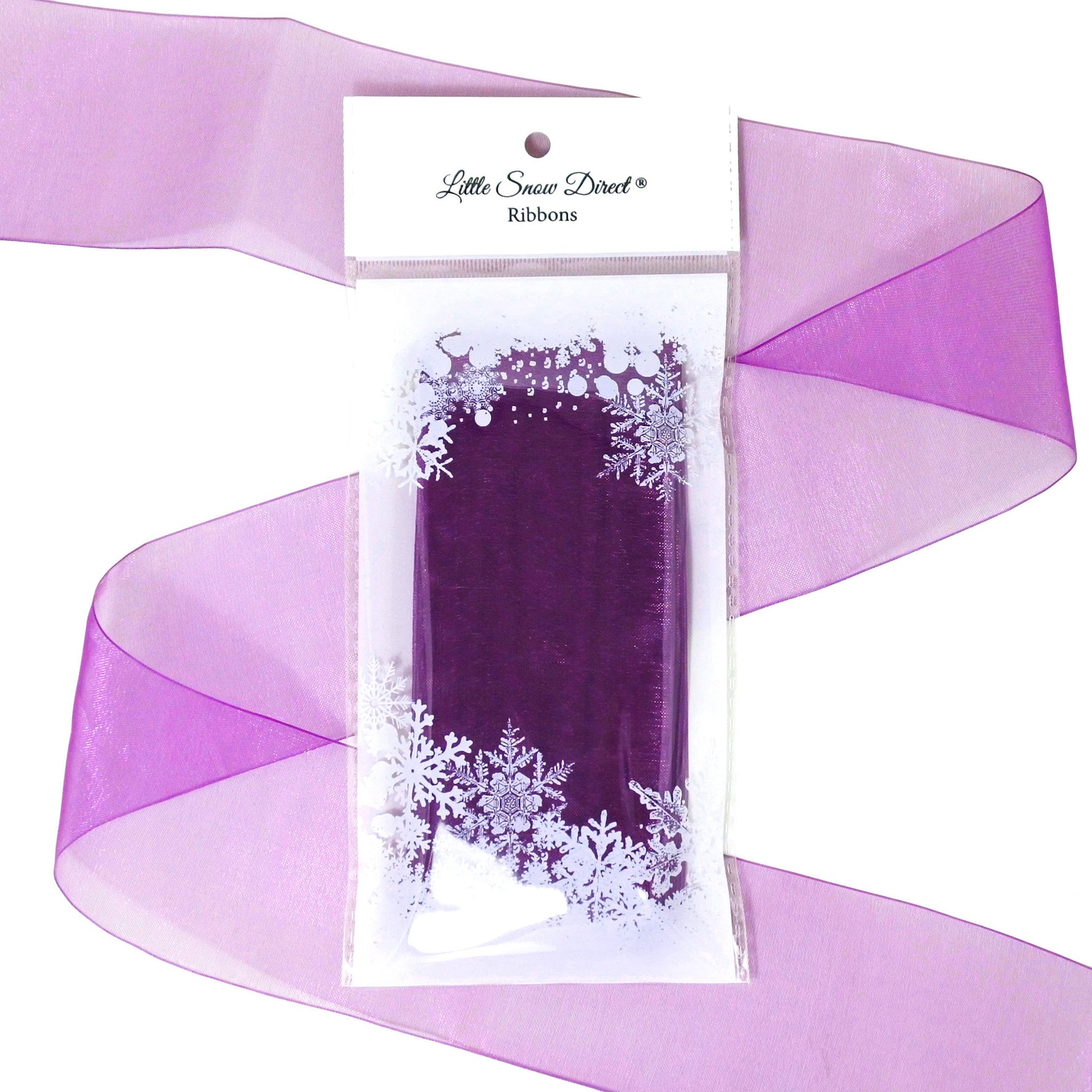 Plum Organza Sheer Ribbon