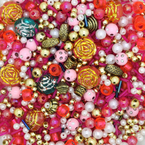 Pink Jewellery Making Mixed Beads