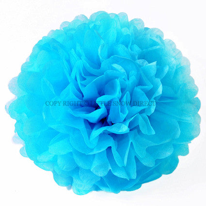 Aqua Tissue Paper Pompoms Flower Ball (Single Pack)