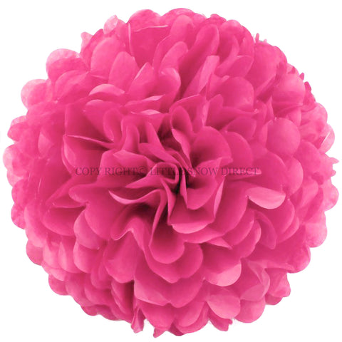 Cerise Tissue Paper Pompoms Flower Ball (Single Pack)