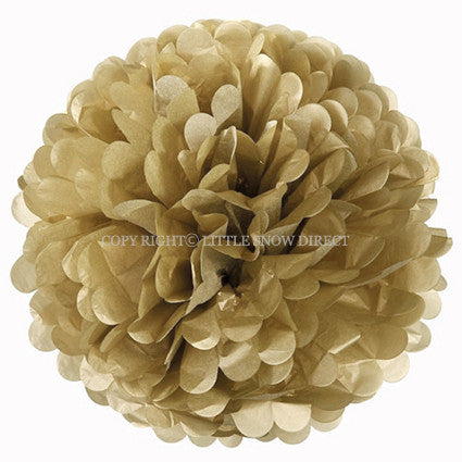 Gold Tissue Paper Pompoms Flower Ball (Single Pack)