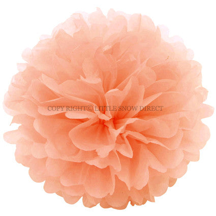 Peach Tissue Paper Pompoms Flower Ball (Single Pack)