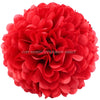 Red Tissue Paper Pompoms Flower Ball (Single Pack)