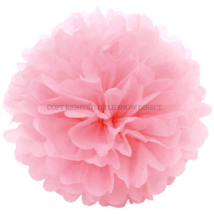 Rose Pink Tissue Paper Pompoms Flower Ball (Single Pack)