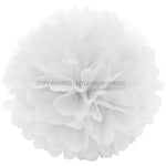 White Tissue Paper Pompoms Flower Ball (Single Pack)