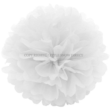 White Tissue Paper Pompoms Flower Ball (Single Pack)