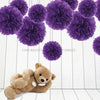 Purple Tissue Paper Pompoms Flower Ball (Single Pack)