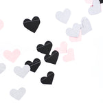 3M Sparkling Heart Shape Paper String Garland Hanging Bunting - Pink Black Silver