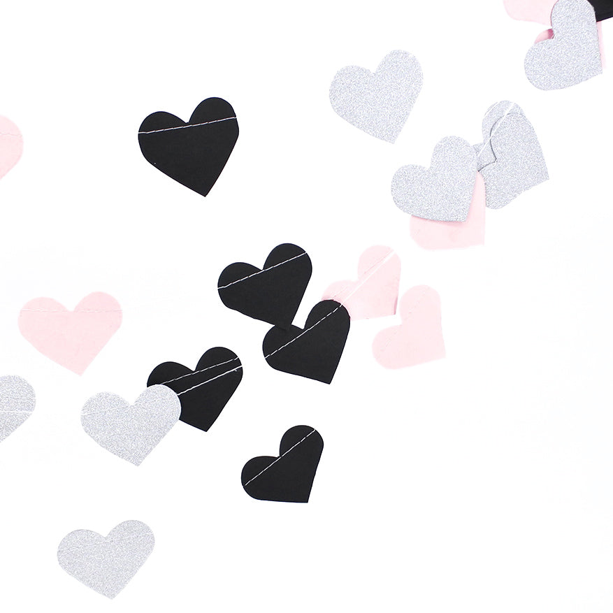 String Garland Backdrop - Glitter Heart
