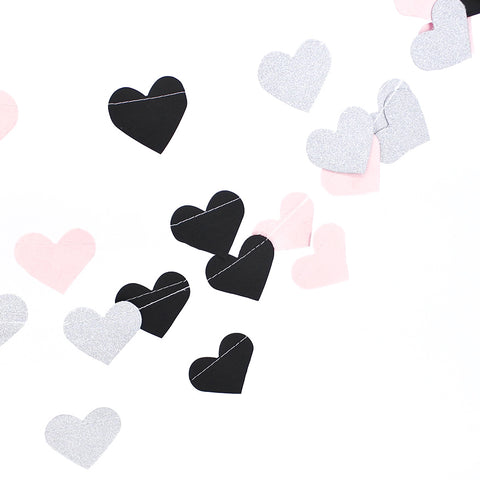 String Garland Backdrop - Glitter Heart
