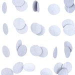 3M Sparkling Circle Disk Paper String Garland Hanging Bunting - Silver Glitter
