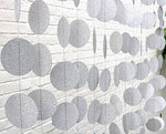 3M Sparkling Circle Disk Paper String Garland Hanging Bunting - Silver Glitter