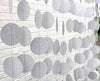 3M Sparkling Circle Disk Paper String Garland Hanging Bunting - Silver Glitter
