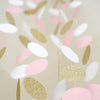 3M Sparkling Circle Disk Paper String Garland Hanging Bunting - Pink White Gold